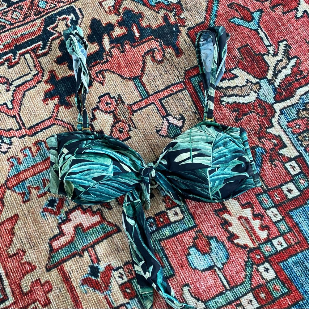 High Waisted Palm Print Beach Joy Bikini Size S